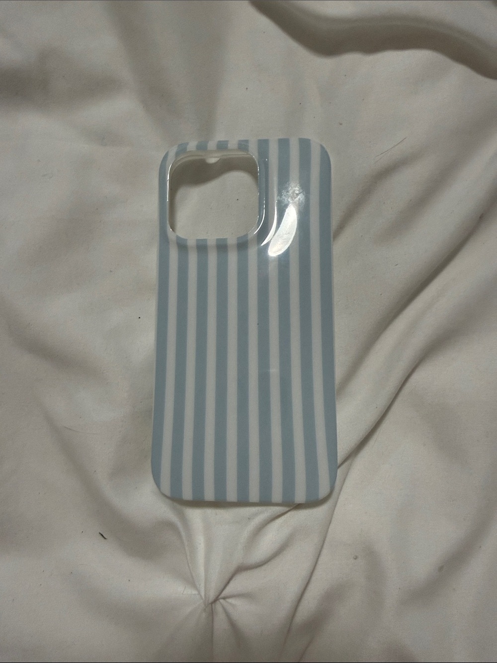 Blue & White Striped Protective Phone Case - Sleek Lightweight Design